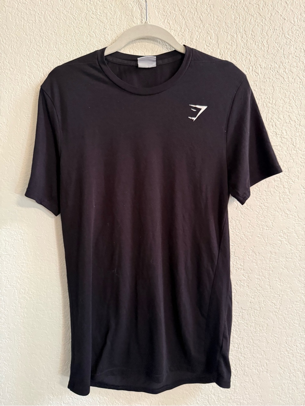 Gymshark Black Crew T-Shirt with Small White Logo